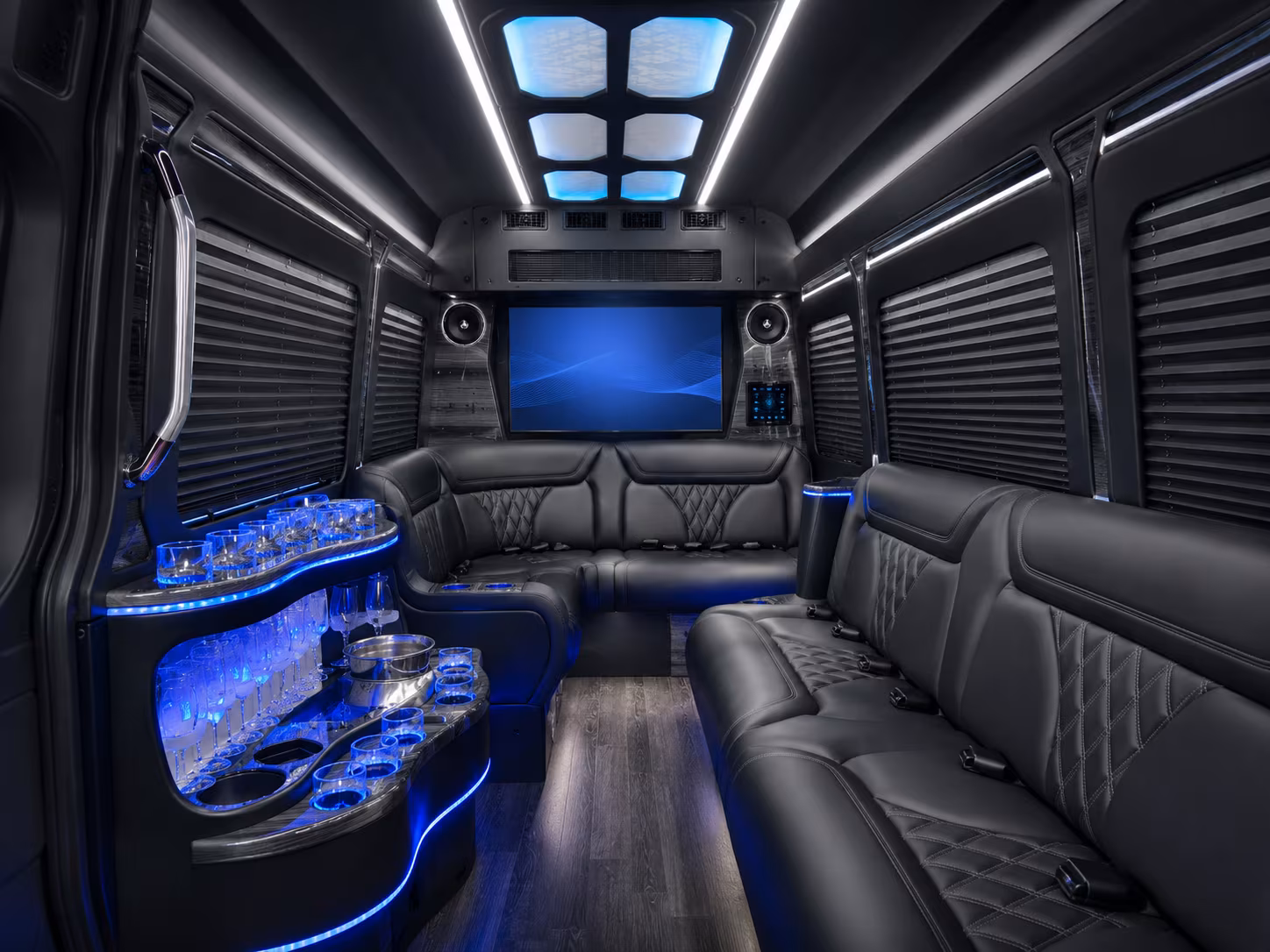 fresno 50 passenger party bus interior