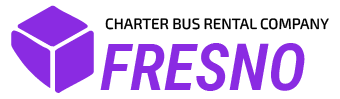 charter bus rental company fresno logo