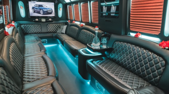 party bus rental inside clovis